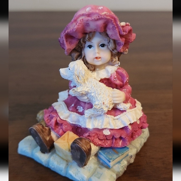 Set of Hand Painted Vintage Victorian Style Small Child Figurines.  4" Tall - Picture 9 of 12